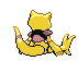 Abra - Black 2 White 2 Black White Animated (Back View (Shiny))