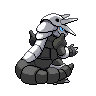 Aggron - Black White (Back View)