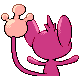 Aipom - Diamond Pearl (Back View (Shiny))