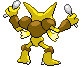 Alakazam - Black 2 White 2 Black White Animated (Back View)