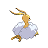 Altaria - Black White (Back View (Shiny))