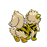 Arcanine - Black White (Back View (Shiny))