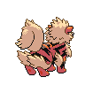 Arcanine - Black White (Back View)
