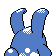 Azumarill - Silver (Back View)