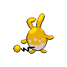 Azumarill - Black White (Back View (Shiny))