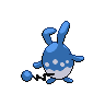 Azumarill - Black White (Back View)