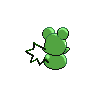 Azurill - Black White (Back View (Shiny))