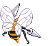 Beedrill - Black 2 White 2 Black White Animated (Back View)