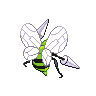 Beedrill - Black White (Back View (Shiny))