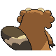 Bibarel - HeartGold SoulSilver (Back View)