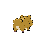 Bidoof - Black White (Back View (Shiny))