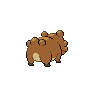 Bidoof - Black White (Back View)