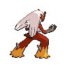 Blaziken - Black White (Back View (Shiny))