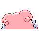 Blissey - Platinum (Back View (Shiny))