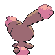 Buneary - Diamond Pearl (Back View (Shiny))