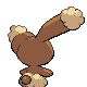 Buneary - HeartGold SoulSilver (Back View)