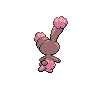 Buneary - Black White (Back View (Shiny))