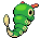 Caterpie - Black 2 White 2 Black White Animated (Back View)
