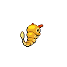 Caterpie - Black White (Back View (Shiny))