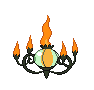 Chandelure - Black 2 White 2 Black White Animated (Back View (Shiny))