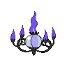 Chandelure - Black White (Back View)