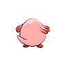 Chansey - Black White (Back View)
