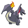 Charizard - Black White (Back View (Shiny))