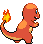 Charmander - Black 2 White 2 Black White Animated (Back View)