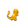 Charmander - Black White (Back View (Shiny))