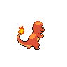 Charmander - Black White (Back View)