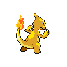 Charmeleon - Black White (Back View (Shiny))