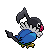 Chatot - Black 2 White 2 Black White Animated (Back View)