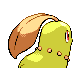 Chikorita - Platinum (Back View (Shiny))