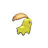 Chikorita - Black White (Back View (Shiny))
