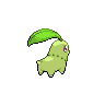 Chikorita - Black White (Back View)