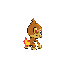 Chimchar - Black White (Back View)