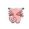 Clefable - Black White (Back View (Shiny))