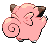 Clefairy - Black 2 White 2 Black White Animated (Back View)