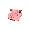 Clefairy - Black White (Back View)