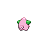 Cleffa - Black White (Back View (Shiny))