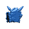 Cloyster - Black White (Back View (Shiny))