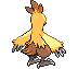 Combusken - Black 2 White 2 Black White Animated (Back View (Shiny))