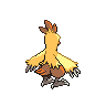 Combusken - Black White (Back View (Shiny))