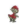 Cranidos - Black White (Back View (Shiny))