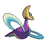 Cresselia - Black White (Back View (Shiny))