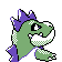 Croconaw - Crystal (Back View (Shiny))