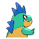 Croconaw - Platinum (Back View (Shiny))