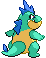 Croconaw - Black 2 White 2 Black White Animated (Back View (Shiny))
