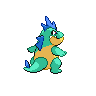 Croconaw - Black White (Back View (Shiny))