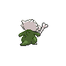Cubone - Black White (Back View (Shiny))